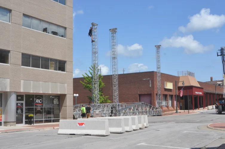 Getting ready for Downtown Country Jam